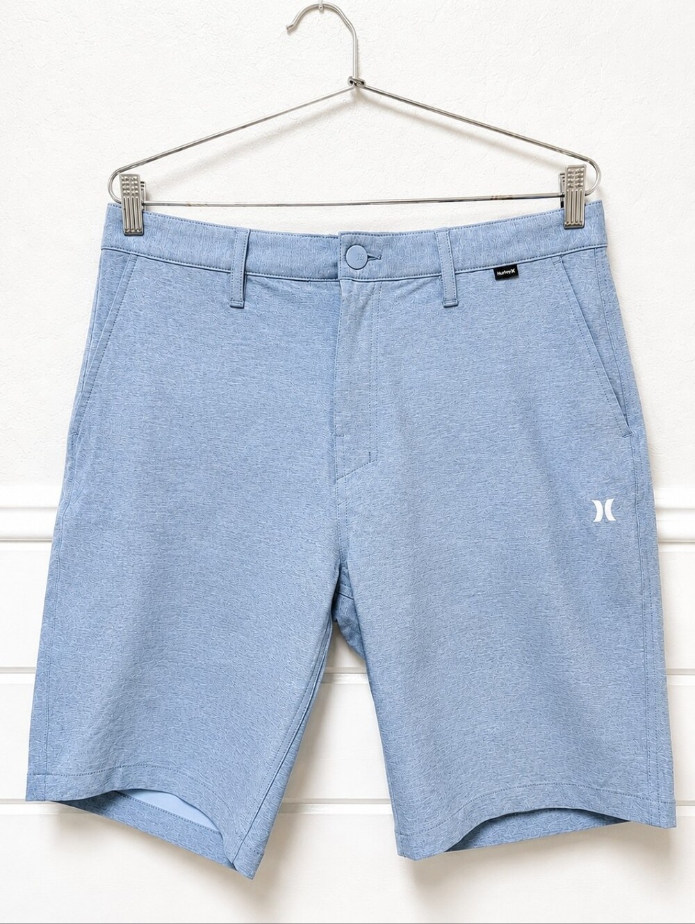 Hurley Mens Hybrid Spacedye Walk Shorts Blue 32 NWOT